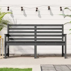 Gartenbank aus massivem grauem Kiefernholz 159,5 x 48 x 91,5 cm von vidaXL, Gartenbänke - Ref: Foro24-824069, Preis: 138,94 €...