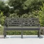 Banco de jardín madera maciza de pino gris 159,5x48x91,5 cm de vidaXL, Bancos de jardín - Ref: Foro24-824069, Precio: 140,98 ...