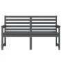 Banco de jardín madera maciza de pino gris 159,5x48x91,5 cm de vidaXL, Bancos de jardín - Ref: Foro24-824069, Precio: 140,98 ...