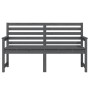 Gartenbank aus massivem grauem Kiefernholz 159,5 x 48 x 91,5 cm von vidaXL, Gartenbänke - Ref: Foro24-824069, Preis: 140,98 €...