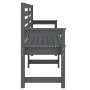 Banco de jardín madera maciza de pino gris 159,5x48x91,5 cm de vidaXL, Bancos de jardín - Ref: Foro24-824069, Precio: 140,98 ...