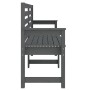 Gartenbank aus massivem grauem Kiefernholz 159,5 x 48 x 91,5 cm von vidaXL, Gartenbänke - Ref: Foro24-824069, Preis: 140,98 €...