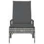 Lounger with synthetic rattan cushion with gray cushion by vidaXL, Garden sets - Ref: Foro24-362807, Price: 121,18 €, Discoun...