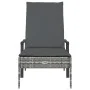 Lounger with synthetic rattan cushion with gray cushion by vidaXL, Garden sets - Ref: Foro24-362807, Price: 119,40 €, Discoun...