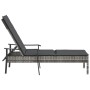 Lounger with synthetic rattan cushion with gray cushion by vidaXL, Garden sets - Ref: Foro24-362807, Price: 121,18 €, Discoun...