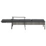 Tumbona con cojín ratán sintético con cojín gris de vidaXL, Conjuntos de jardín - Ref: Foro24-362807, Precio: 121,13 €