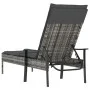 Lounger with synthetic rattan cushion with gray cushion by vidaXL, Garden sets - Ref: Foro24-362807, Price: 119,40 €, Discoun...