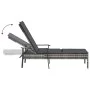 Lounger with synthetic rattan cushion with gray cushion by vidaXL, Garden sets - Ref: Foro24-362807, Price: 119,40 €, Discoun...