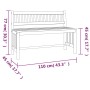 Gartenbank aus massivem Eukalyptusholz 110 cm von vidaXL, Gartenbänke - Ref: Foro24-363290, Preis: 131,68 €, Rabatt: %