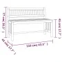 Gartenbank aus massivem Eukalyptusholz 110 cm von vidaXL, Gartenbänke - Ref: Foro24-363290, Preis: 135,13 €, Rabatt: %