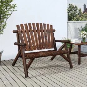 Solid spruce wood 2-seater garden bench 119x85x98 cm by vidaXL, Modular outdoor sofas - Ref: Foro24-363348, Price: 146,63 €, ...