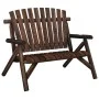 Solid spruce wood 2-seater garden bench 119x85x98 cm by vidaXL, Modular outdoor sofas - Ref: Foro24-363348, Price: 146,63 €, ...