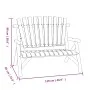 Solid spruce wood 2-seater garden bench 119x85x98 cm by vidaXL, Modular outdoor sofas - Ref: Foro24-363348, Price: 146,63 €, ...