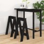 Hocker 2 Einheiten aus massivem schwarzem Kiefernholz 40x40x75 cm von vidaXL, Klapphocker und Stühle - Ref: Foro24-823673, Pr...