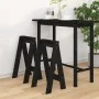 Stools 2 units solid black pine wood 40x40x75 cm by vidaXL, Folding stools and chairs - Ref: Foro24-823673, Price: 42,37 €, D...