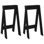 Stools 2 units solid black pine wood 40x40x75 cm by vidaXL, Folding stools and chairs - Ref: Foro24-823673, Price: 42,37 €, D...