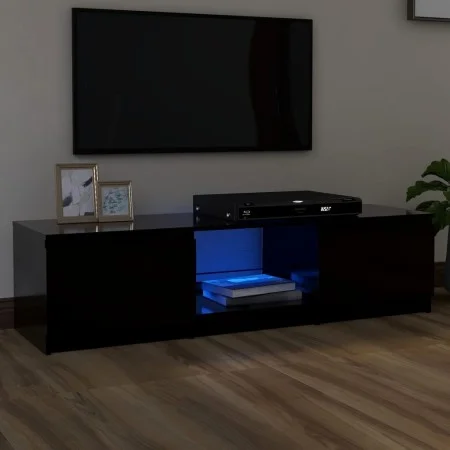 TV-Ständer mit schwarzen LED-Leuchten 140x40x35,5 cm von vidaXL, TV-Möbel - Ref: Foro24-804293, Preis: 105,95 €, Rabatt: %