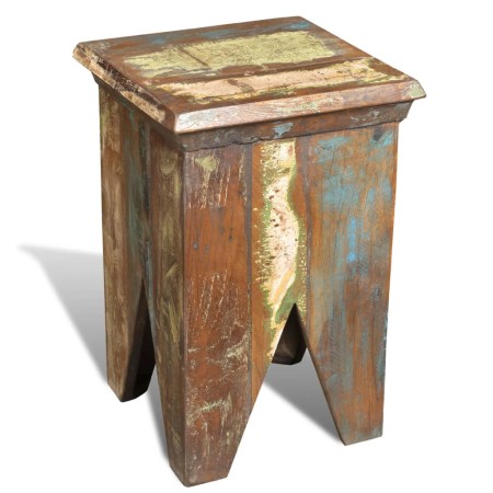 Solid recycled wood stool by vidaXL, Folding stools and chairs - Ref: Foro24-240951, Price: 103,46 €, Discount: %
