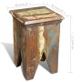 Solid recycled wood stool by vidaXL, Folding stools and chairs - Ref: Foro24-240951, Price: 103,46 €, Discount: %