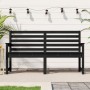 Gartenbank aus massivem Kiefernholz schwarz 159,5x48x91,5 cm von vidaXL, Gartenbänke - Ref: Foro24-824071, Preis: 101,62 €, R...