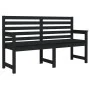 Gartenbank aus massivem Kiefernholz schwarz 159,5x48x91,5 cm von vidaXL, Gartenbänke - Ref: Foro24-824071, Preis: 100,61 €, R...