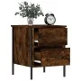 Nachttisch aus geräucherter Eichenholz-Engineering 40x42x50 cm von vidaXL, Nachttische - Ref: Foro24-825987, Preis: 43,03 €, ...