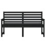 Gartenbank aus massivem Kiefernholz schwarz 159,5x48x91,5 cm von vidaXL, Gartenbänke - Ref: Foro24-824071, Preis: 101,62 €, R...