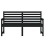 Gartenbank aus massivem Kiefernholz schwarz 159,5x48x91,5 cm von vidaXL, Gartenbänke - Ref: Foro24-824071, Preis: 100,61 €, R...