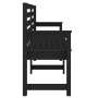 Gartenbank aus massivem Kiefernholz schwarz 159,5x48x91,5 cm von vidaXL, Gartenbänke - Ref: Foro24-824071, Preis: 101,62 €, R...