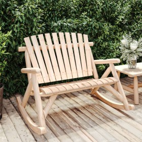 2-seater fir wood rocking garden bench 123x96x102 cm by vidaXL, Modular outdoor sofas - Ref: Foro24-363349, Price: 180,80 €, ...