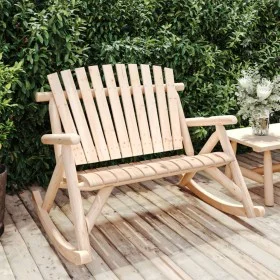2-seater fir wood rocking garden bench 123x96x102 cm by vidaXL, Modular outdoor sofas - Ref: Foro24-363349, Price: 181,81 €, ...