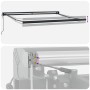 Toldo Retráctil Manual Multicolor 300 x 250 cm Tela, Metal