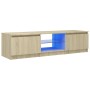 TV-Schrank mit LED-Leuchten Sonoma-Eiche 140x40x35,5 cm von vidaXL, TV-Möbel - Ref: Foro24-804295, Preis: 113,68 €, Rabatt: %