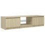 TV-Schrank mit LED-Leuchten Sonoma-Eiche 140x40x35,5 cm von vidaXL, TV-Möbel - Ref: Foro24-804295, Preis: 113,68 €, Rabatt: %