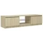 TV-Schrank mit LED-Leuchten Sonoma-Eiche 140x40x35,5 cm von vidaXL, TV-Möbel - Ref: Foro24-804295, Preis: 111,20 €, Rabatt: %
