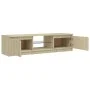 TV-Schrank mit LED-Leuchten Sonoma-Eiche 140x40x35,5 cm von vidaXL, TV-Möbel - Ref: Foro24-804295, Preis: 111,20 €, Rabatt: %