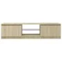 TV-Schrank mit LED-Leuchten Sonoma-Eiche 140x40x35,5 cm von vidaXL, TV-Möbel - Ref: Foro24-804295, Preis: 111,20 €, Rabatt: %