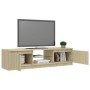 TV-Schrank mit LED-Leuchten Sonoma-Eiche 140x40x35,5 cm von vidaXL, TV-Möbel - Ref: Foro24-804295, Preis: 113,68 €, Rabatt: %