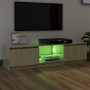 TV-Schrank mit LED-Leuchten Sonoma-Eiche 140x40x35,5 cm von vidaXL, TV-Möbel - Ref: Foro24-804295, Preis: 113,68 €, Rabatt: %