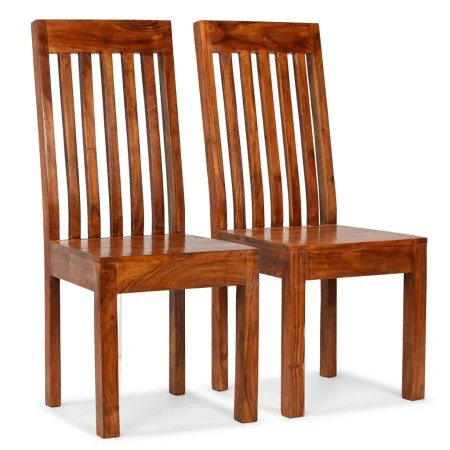 Moderne Esszimmerstühle, 2 Stück, Massivholz, Honig-Finish von vidaXL, Essstühle - Ref: Foro24-245645, Preis: 191,13 €, Rabat...