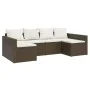 2-teiliges Gartenmöbel-Set und braune synthetische Rattankissen von vidaXL, Gartensets - Ref: Foro24-362342, Preis: 354,35 €,...