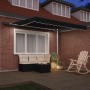 Toldo Retráctil con luces de tiras LED Negro 300 x 250 cm tela
