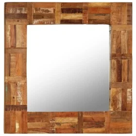 Recycled solid wood wall mirror 60x60 cm by vidaXL, Mirrors - Ref: Foro24-246417, Price: 55,02 €, Discount: %