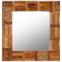 Espejo de pared de madera maciza reciclada 60x60 cm de vidaXL, Espejos - Ref: Foro24-246417, Precio: 55,54 €, Descuento: %
