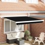 Toldo Retráctil Negro 300 x 250 cm Tela, Metal