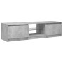 Mueble de TV con luces LED gris hormigón 140x40x35,5 cm de vidaXL, Muebles TV - Ref: Foro24-804296, Precio: 91,72 €, Descuent...