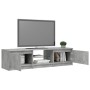 Mueble de TV con luces LED gris hormigón 140x40x35,5 cm de vidaXL, Muebles TV - Ref: Foro24-804296, Precio: 91,72 €, Descuent...