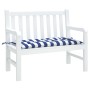 Gartenbankkissen Oxford-Stoff gestreift blau und weiß 100x50x7cm von vidaXL, Kissen für Stühle und Sofas - Ref: Foro24-361576...