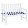 Gartenbankkissen Oxford-Stoff gestreift blau und weiß 100x50x7cm von vidaXL, Kissen für Stühle und Sofas - Ref: Foro24-361576...