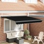 Toldo Retráctil Negro 300 x 250 cm Tela, Metal